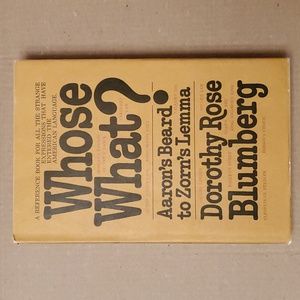 2/$8 📚 Whose What? Dorothy Rose Blumberg hardcover book